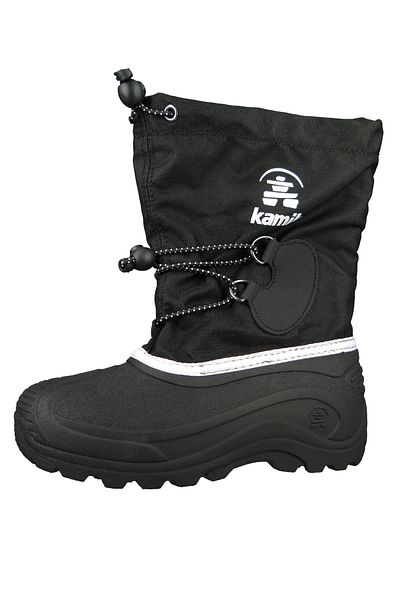 Kamik Kinder Stiefel Winterschuhe Southpole4 Nk4727 Schwarz Black/white Mit Pioneer Laufsohle