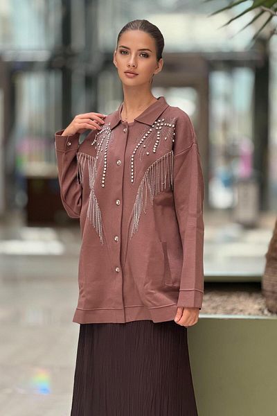Ghisa Jewelled Chain Tasseled Knitwear Cardigan