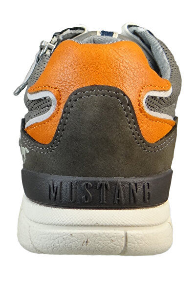 Mustang Herren Low Sneaker Low Top 4138309 Grau 2 Grau Kunstleder