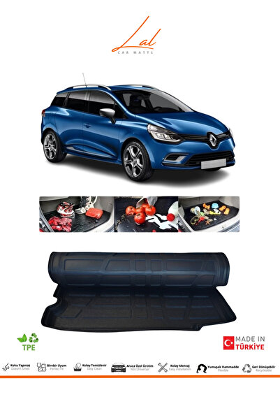 Lal Renault Clio 4 Station Wagon Düşük Zemin Uyumlu 3d Bagaj Havuzu