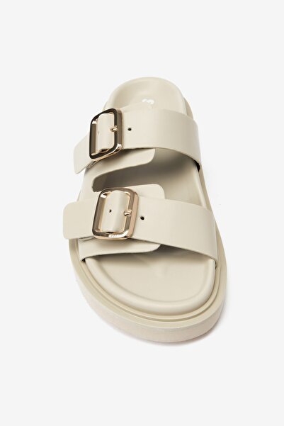 Seniorah Beige Skin Double Thick Banded Women's Slippers