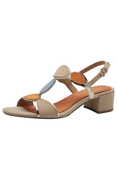 Marco Tozzi Damen Komfort Sandalen 2-28230-42 Mehrfarbig 423 Biscuit Comb Textil/synthetik