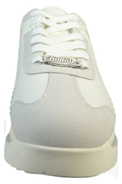 Buffalo Damen Low Sneaker Malibu Low Top 1636450 Creme White/cream Kunstleder