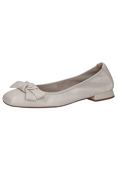 Caprice Damen Klassische Ballerina 9-22105-42 Weiß 136 Pearl Perl Dee Leder Mit Cap Memotion