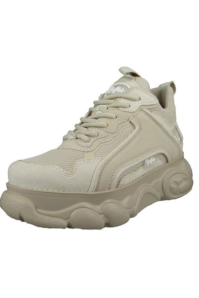 Buffalo Damen Low Sneaker Cld Chai Low Top Vegan 1630426 Creme Cream Kunstleder Mit Perfect Fit Memory Sohl