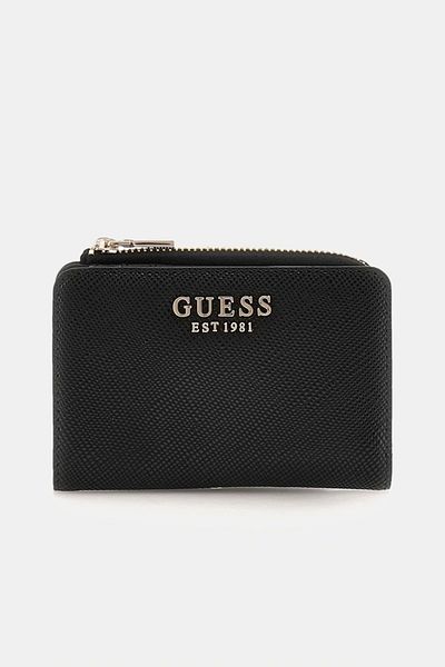 Guess Laurel Slg Zip Arnd Card Case Women's Black Wallet Swzg8500156-Bla