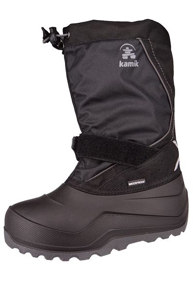 Kamik Kinder Stiefel Snowfall 2 Vegan Nf4418 Schwarz Bch Black/charcoal Textil/synthetik Mit Icewave