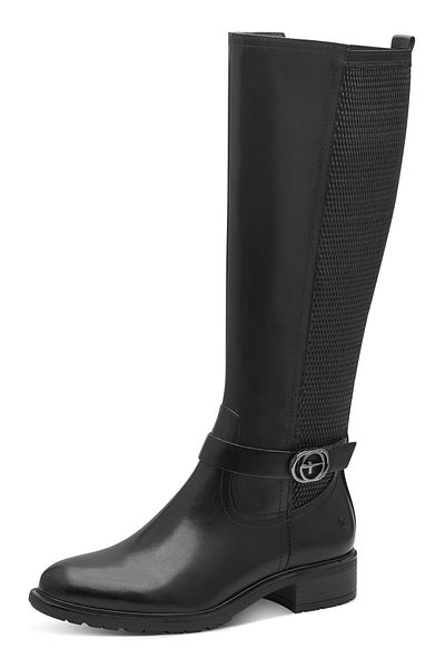 Tamaris Damen Elegante Stiefel 1-25618-43 Schwarz 001 Black Kunstleder Mit Touch-it