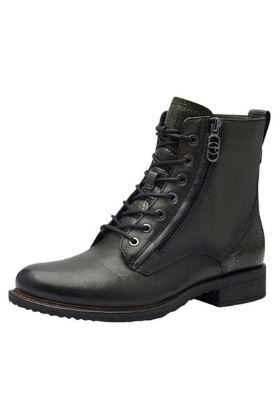Tamaris Damen Sportliche Stiefelette 1-25211-43 Grün 722 Olive Leder/synthetik