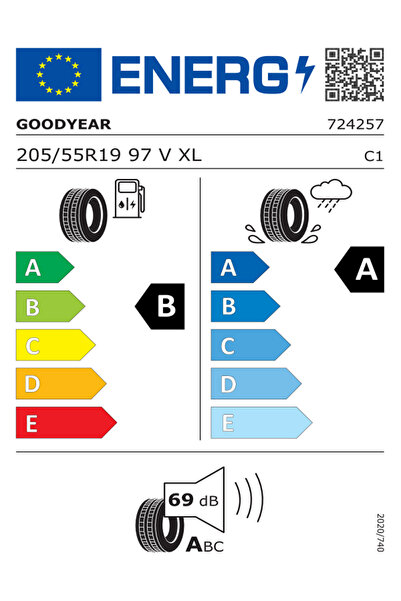 Goodyear 205/55R19 97V EFFIGRIP PERF 2 XL Oto Yaz Lastiği (Üretim Yılı: 2025)
