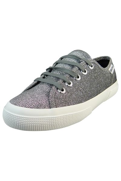 Superga Damen Low Sneaker 3750 Jersey Lame Leggera Low Top S4135zw Grau A1x Dk. Grey Textil