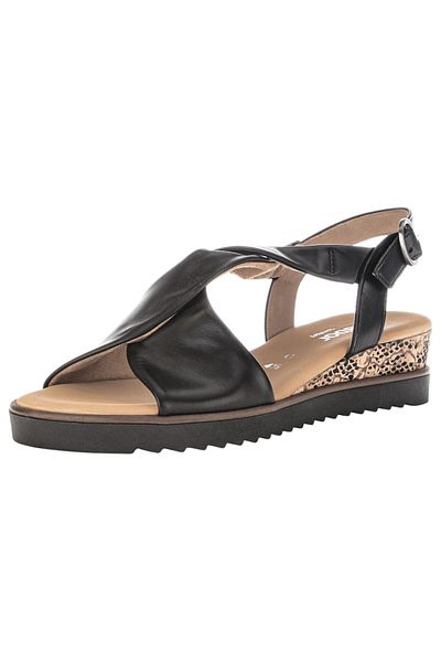 GABOR Damen Sandalen G-weite 62.751 Schwarz 27 Schwarz Leder
