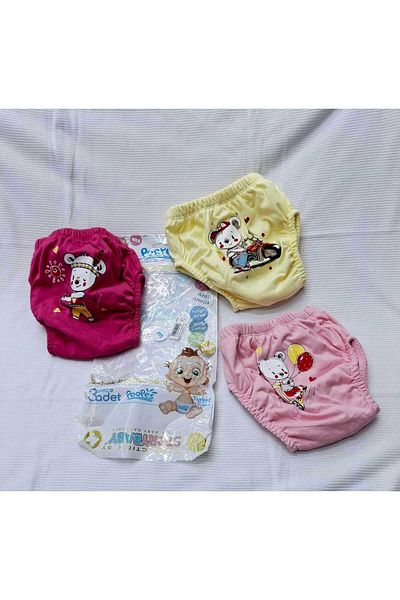BERKAY Sundan Cotton Poopes for Children Toilet Training Panties 3 Pieces