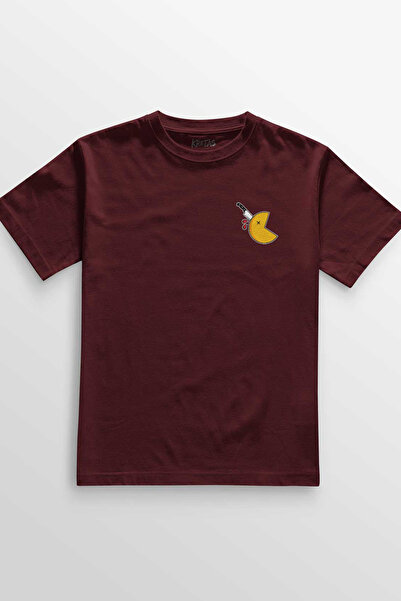 Kretas Burgundy majica Pacman Among Us Halloween horor film igra minimalistič...