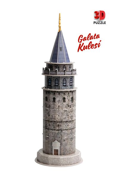 COLORPAK Galata Tower 3 Dimensional Educational Puzzle 3D Cardboard Jigsaw