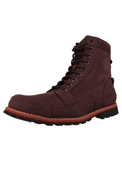 Timberland Herren Boots Stiefel Originals 6" Boot TB0A5XS5V13 Braun Dark Brown Leder mit Außensohle aus Gummi