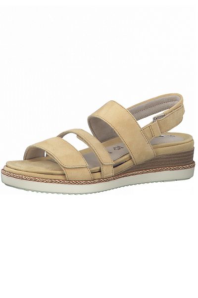 Tamaris Damen Sandalen 1-28227-28 Gelb 665 Sorbet Suede Leder Mit Leather Sock