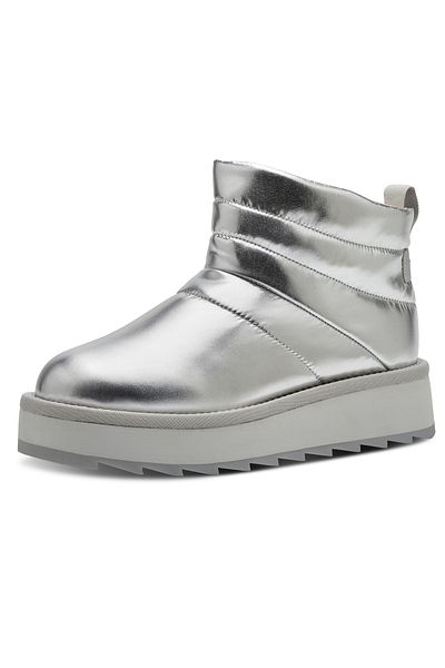 Tamaris Damen Elegante Stiefelette 1-26821-41 Silberfarben 941 Silver Kunstleder Mit Rem.sock/touchi