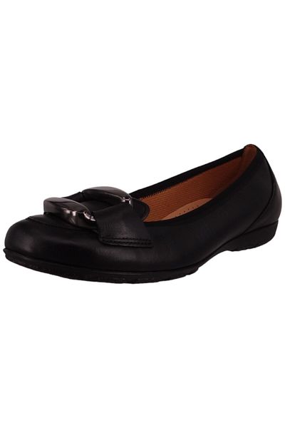 GABOR Damen Klassische Ballerina 44.166 Schwarz 27 Schwarz Leder