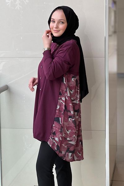Nuss Cupra Mercerized Cardigan with Pattern on the Back