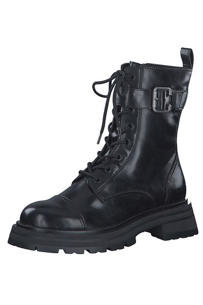 Tamaris Damen Elegante Stiefelette 1-25200-41 Schwarz 001 Black Kunstleder