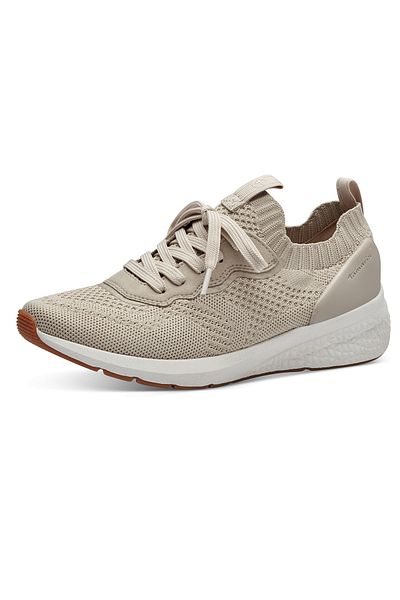 Tamaris Damen Low Sneaker Low Top 1-23714-42 Beige 498 Ivory Metallic Textil/synthetik Mit Removable Sock