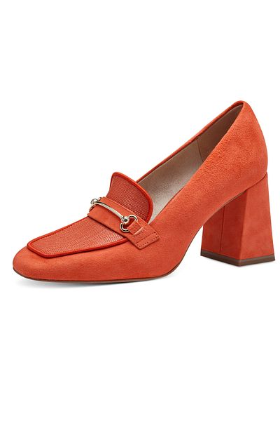 Tamaris Damen Klassische Pumps 1-24413-42 Orange 606 Orange Leder Und Textil Mit Touch-it