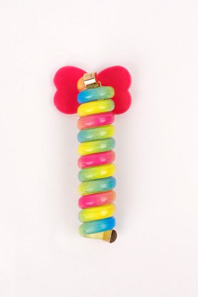 Le Mabelle Multicolored Girl's Pasta Buckle with Bow Figure