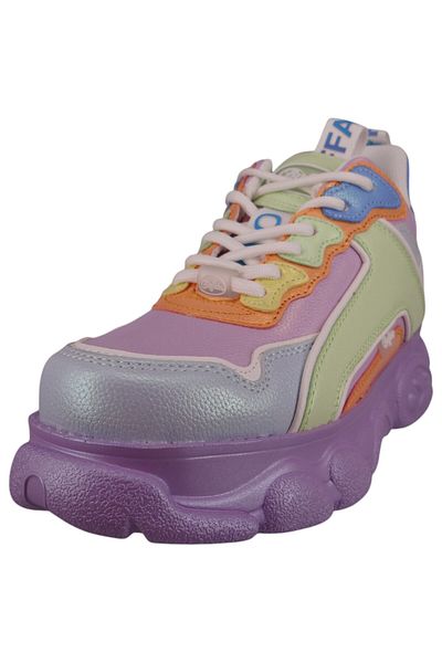 Buffalo Damen Low Sneaker Cld Chai Low Top 1636379 Mehrfarbig Purple Blue Orange Textil/synthetik