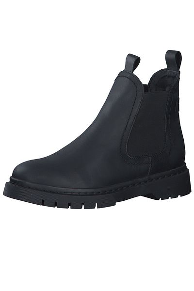 Tamaris Damen Elegante Stiefelette 1-25829-43 Schwarz 001 Black Leder