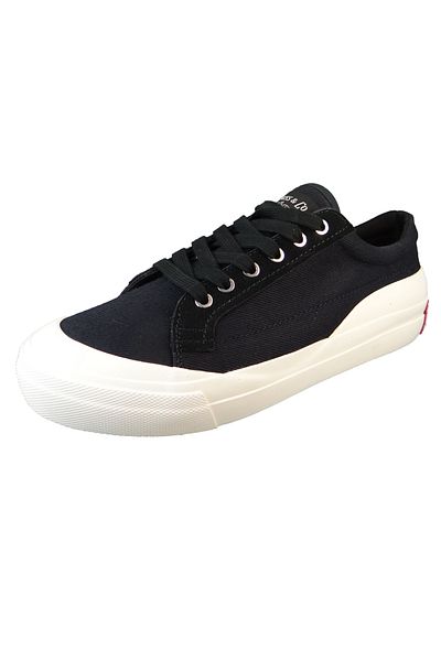 Levi's Herren Low Sneaker Ls1 Low Top 234213-672 Schwarz 59 Regular Black Leinen