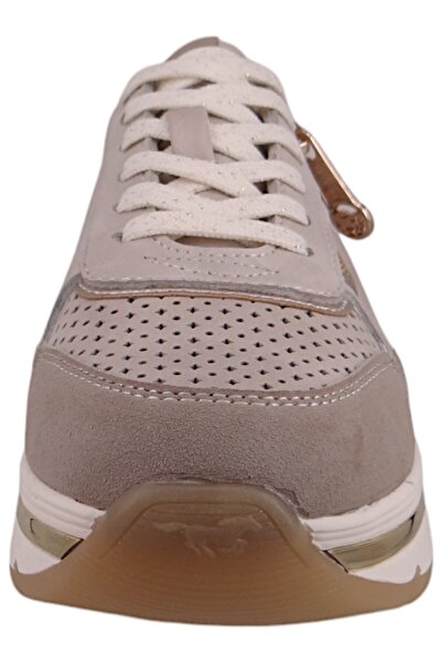 Mustang Damen Low Sneaker Low Top 1498302 Grau 318 Taupe Kunstleder