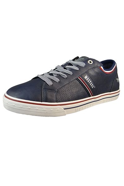Mustang Herren Low Sneaker Low Top 4147309 Blau 820 Navy Kunstleder