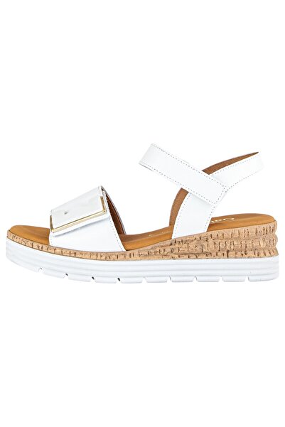 GABOR Damen Sandalen G-weite 62.700 Weiß 50 Weiss Leder