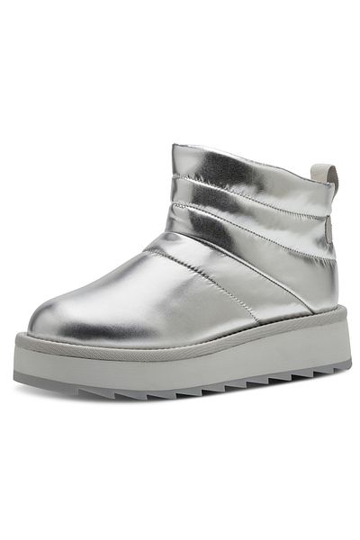Tamaris Damen Elegante Stiefelette 1-26821-41 Silberfarben 941 Silver Kunstleder Mit Rem.sock/touchi