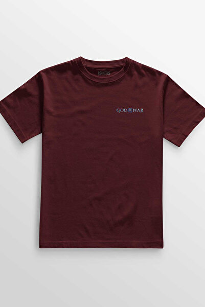Kretas Burgundy majica kratkih rukava minimalistički prednji unisex T-shirt m...