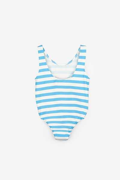Le Mabelle Blue Mermaid Printed Girl's Swimsuit