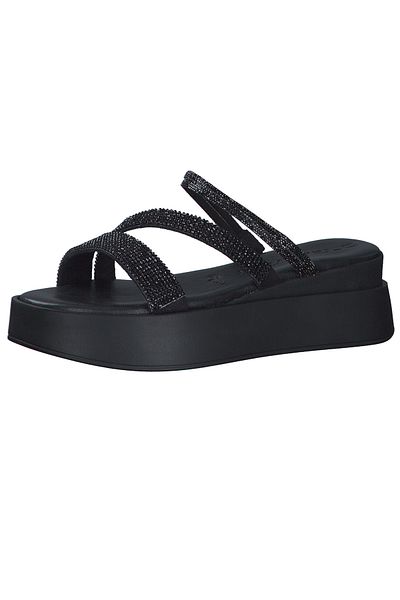 Tamaris Damen Sandalen 1-27222-42 Schwarz 001 Black Textil Mit Touch-it
