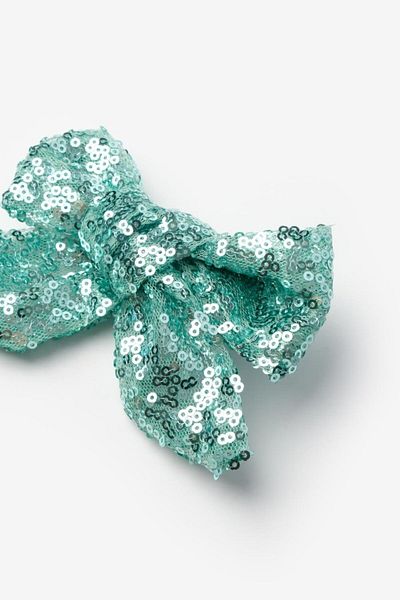 Le Mabelle Mint Sequined Girl's Clip Buckle