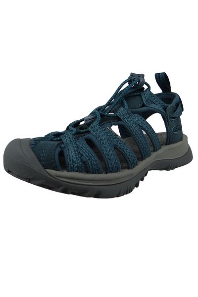 Keen Damen Trekking-Sandalen Sandalen Wanderschuhe Whisper 1022809 Blau Smoke Blue Leder und Textil mit