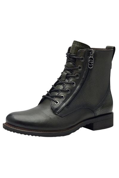 Tamaris Damen Sportliche Stiefelette 1-25211-43 Grün 722 Olive Leder/synthetik