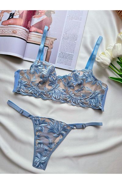 La Linaa Costum bralet pentru femei Mona Ice Blue
