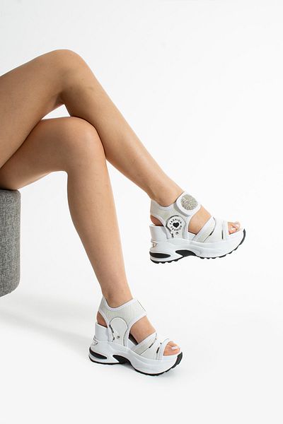 nuaA Nua Shoes High Sole Wedge Heels 10 cm Sandals F10 Women's Sandals