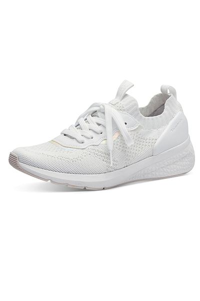 Tamaris Damen Low Sneaker Low Top 1-23714-42 Weiß 100 White Textil/synthetik Mit Removable Sock