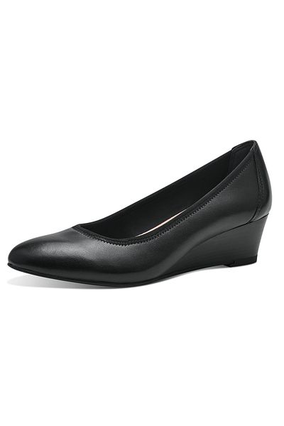 Tamaris Damen Klassische Pumps Keil 1-22320-42 Schwarz 003 Black Leather Leder Mit Touch-it
