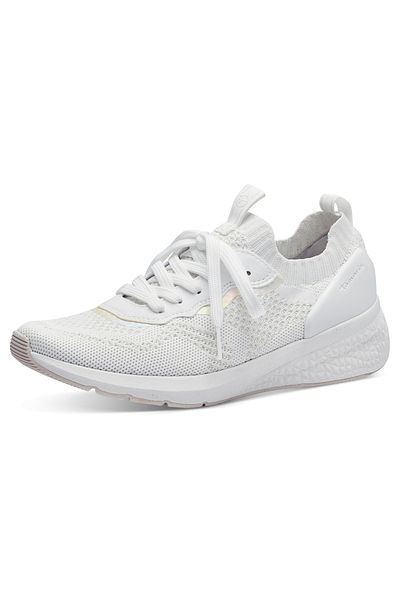 Tamaris Damen Low Sneaker Low Top 1-23714-42 Weiß 100 White Textil/synthetik Mit Removable Sock