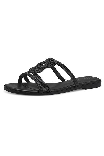 Tamaris Damen Sandalen 1-27115-42 Schwarz 001 Black Textil Mit Touch-it