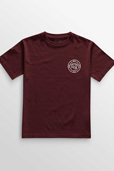 Kretas Burgundy majica The Eye of Ra Drevni Egipat Oko Ra Minimalna prednja s...
