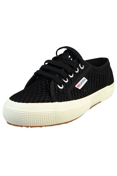 Superga Damen Low Sneaker 2750 Mesh S2135gw Schwarz 005 Black Textil