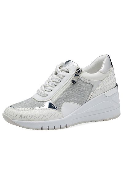 Marco Tozzi Damen Low Sneaker Low Top 2-23723-41 Weiß 191 White Silver Textil/synthetik